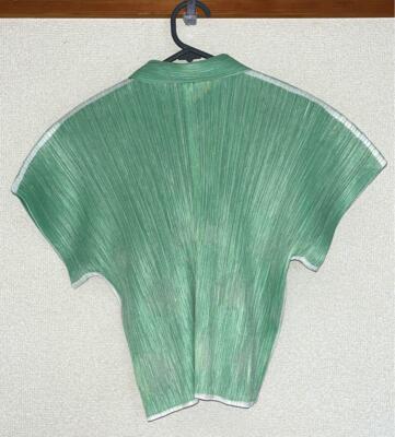 ISSEY MIYAKE PLEATS PLEASE solid dot pattern double cut and sew