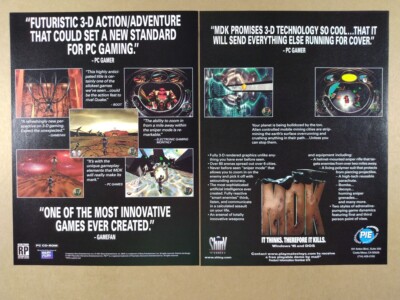 1997 Shiny Entertainment MDK pc game promo vintage print Ad