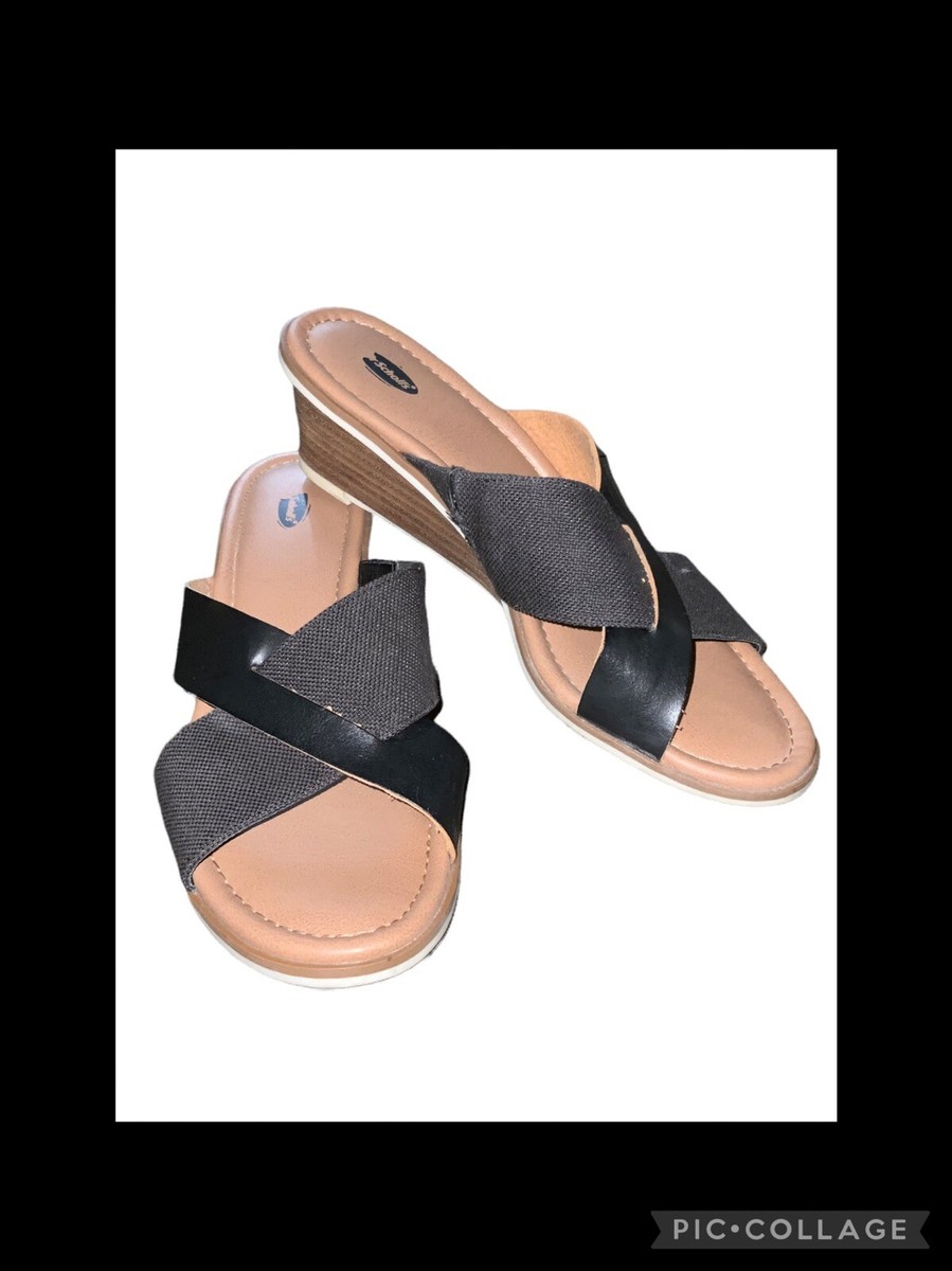 Dr Scholls Memory Foam Cool Fit Lightweight Strapy Black 