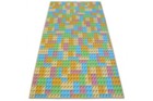 Fitted Carpet for kids LEGO Width 100-400 cm blocks pink yellow blue green