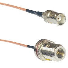 RG316 BNC FEMALE to N FEMALE BULKHEAD RF Cable Rapid-SHIP LOT