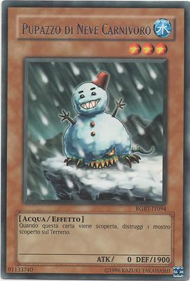 YU GI OH CARNIVOROUS SNOWMAN   RGBT   RARE