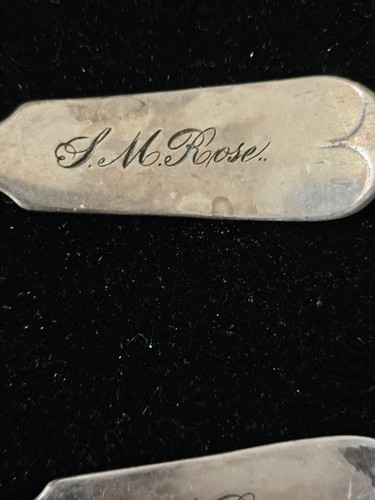 Antique Rogers Bros. A1 Silverplate Set of Two Spoons Engraved 1878 'S.M.Rose' - Picture 3 of 13