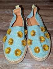 Silvia Cobos SC Soil Mocasines espadrilles light green womens size 7.5