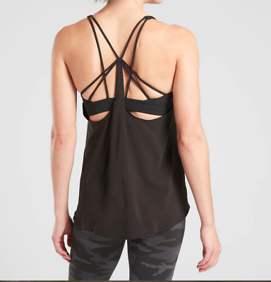 NEW! ATHLETA Solace Support Top XS Black Top Yoga Studio NWT MRSP $64