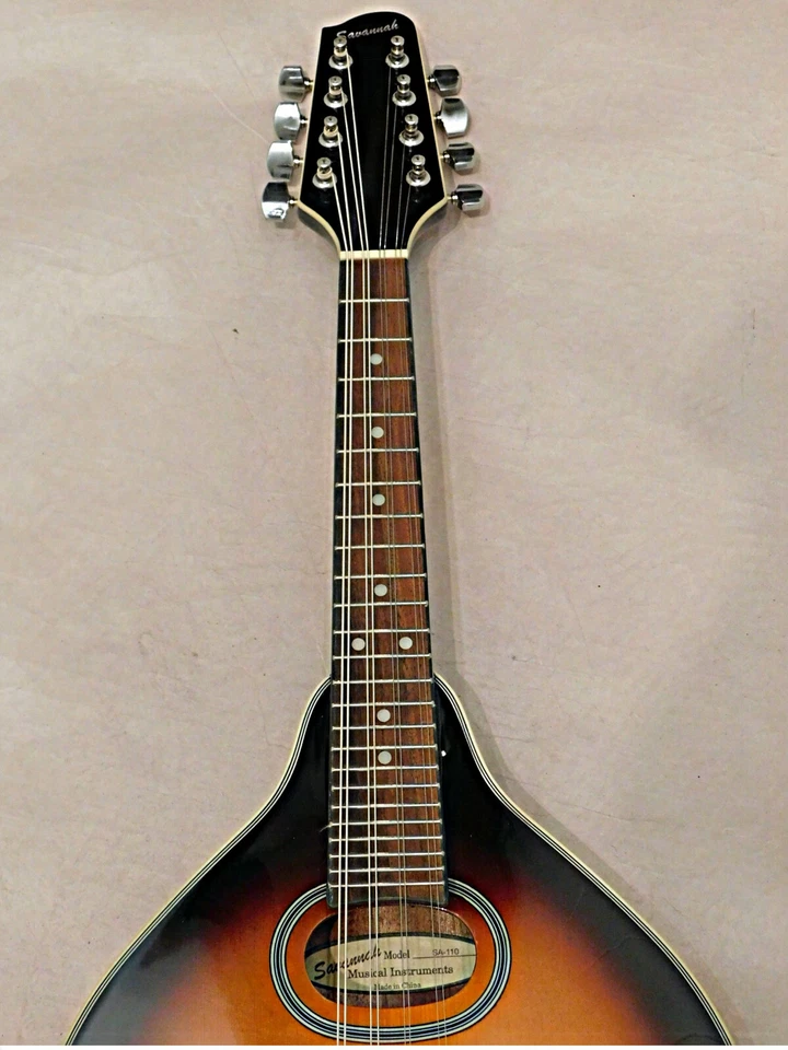 Savannah SA-110 акустическая мандолина с овальным отверстием стиль A золотистая - Изображение 4 из 4