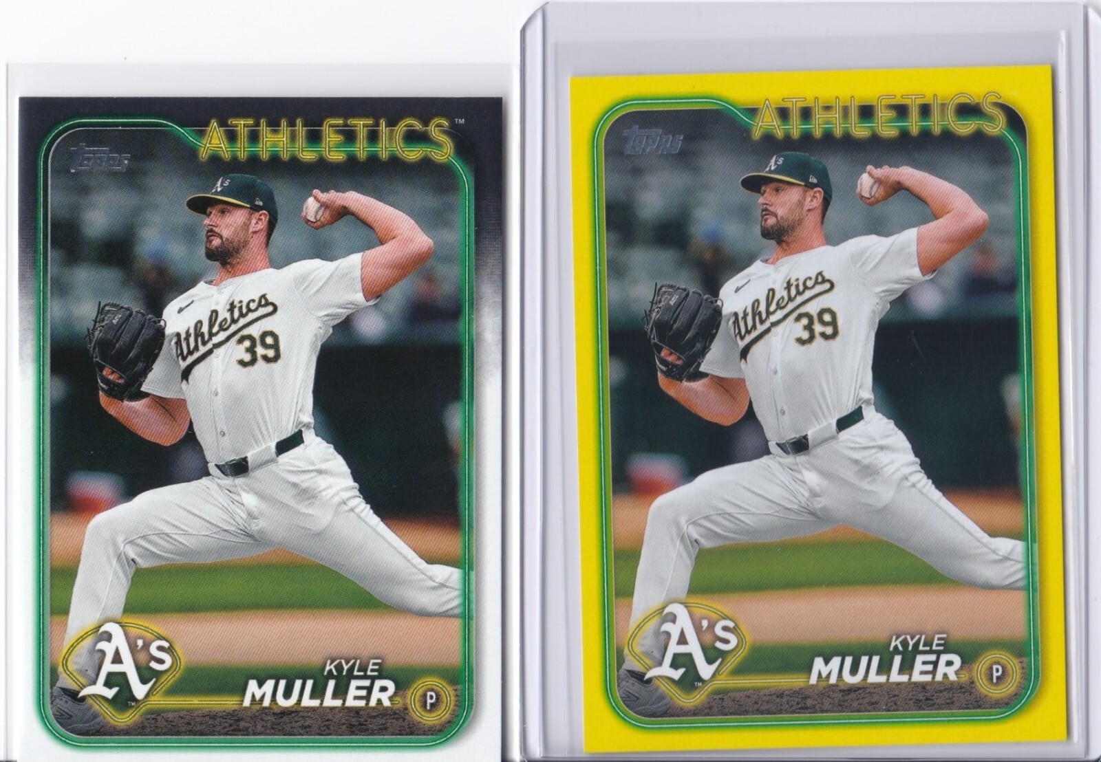 Kyle Muller YELLOW 2024 Topps Update Series #US80 Oakland Athletics and base