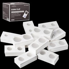 600PCS Coin Flips in 12 Sizes Cardboard Coins Holders 2x2 inch