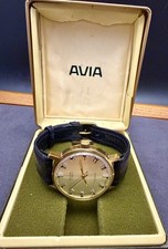 Orologio Avia Placcato Oro Uomo Carica Manuale Incabloc 17 Jewels Vintage Funzionante
