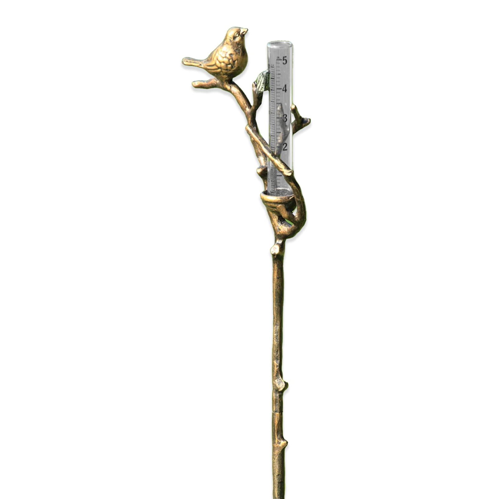 SPI Home 33756 Bird and Nest Rain Gauge on Stake, 5", Aluminum