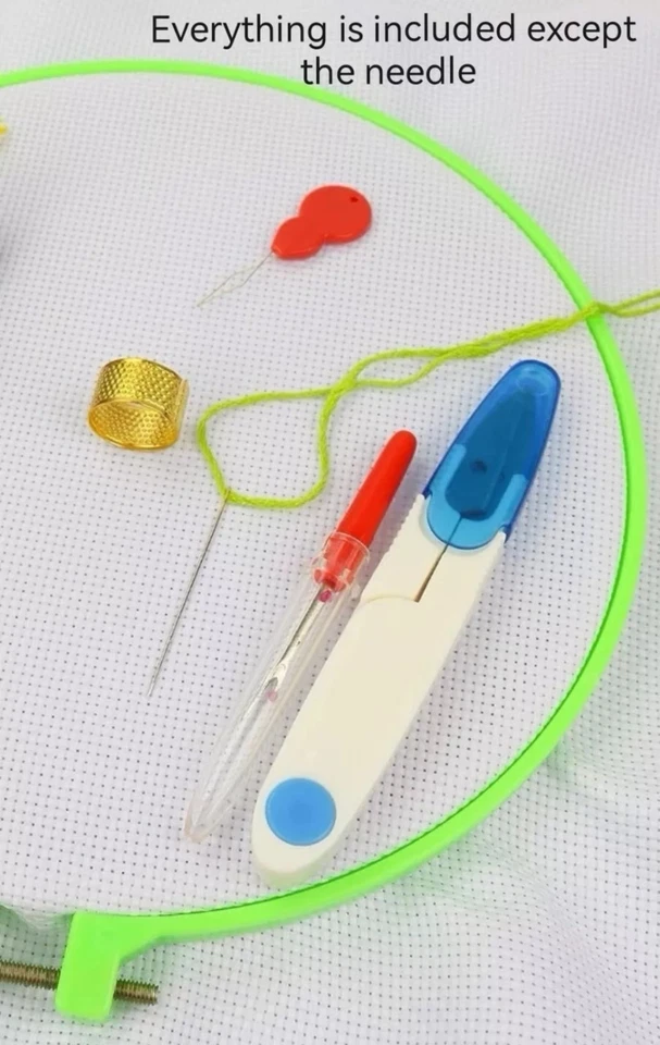 Plastic Embroidery 6 Rings Hoops + Tools For Cross Stitch / Tapestry Frame - Image 4 of 4