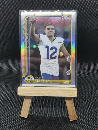 2025 Topps Chrome Football Puka Nacua #166 Image Variation SP Rams