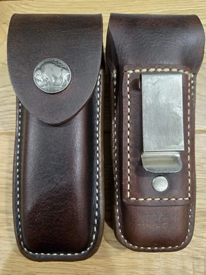 Gerber MP600 or Diesel multi tool leather sheath. Belt Clip. Sheath only.