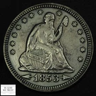 1853-P Seated Liberty Quarter — photo from another recent sale