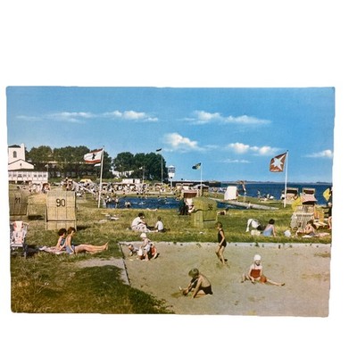 Postkarte AK Tönning Eider Strandbad Ungelaufen Ansichtskarte