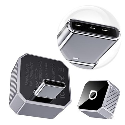 OTTOCAST USB-C 3.0 Mini Pot Wireless CarPlay & Android Auto Car Adapter (Silver)