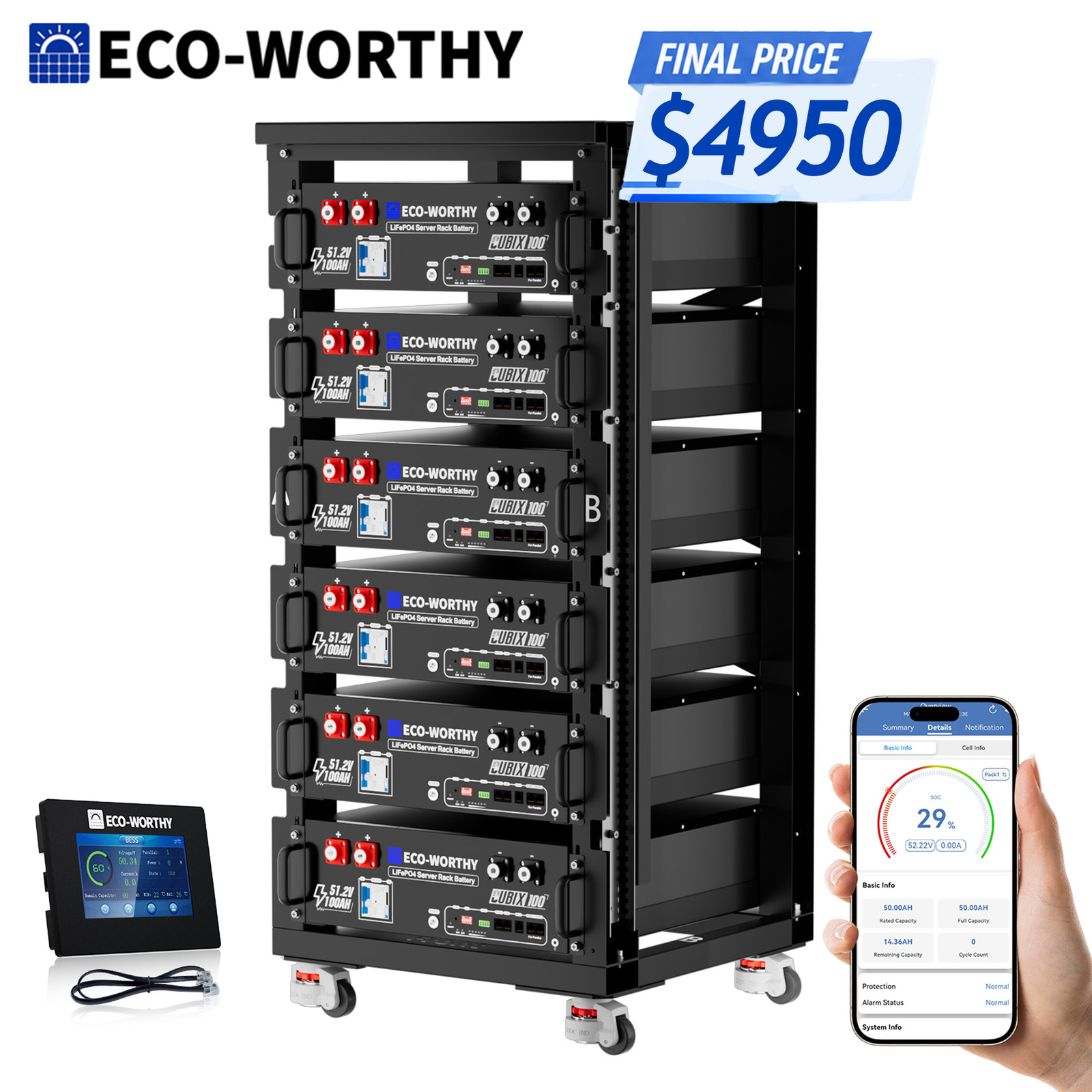 ECO-WORTHY Cubix 100 30.72kWh LiFePO4 Battery Review — 48V 100Ah, UL1973 & UL9540A