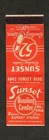 Sunset Bowling Center Hollywood CA Unused Vintage Front Strike Matchbook Cover