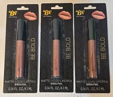 3 Pcs Beauty Essentials BE BOLD Matte Liquid Lipstick Soulful Gift Women's Bulk