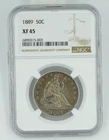 1889 NGC XF45 Seated Liberty Half Dollar