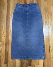 Vintage Y2k Christopher Banks Pencil Denim Skirt Womens 8 Blue Cowgirl Western