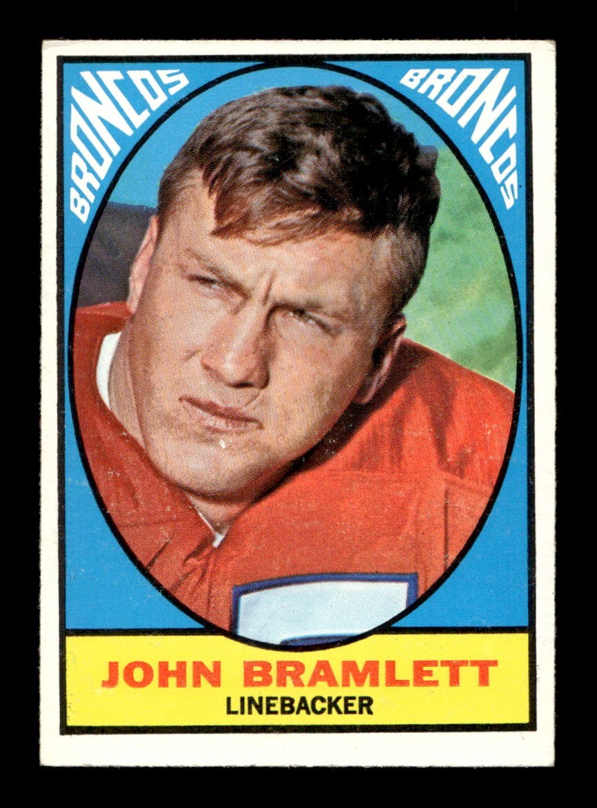 John Bramlett #38 Football Cards 1967 Topps trading card — raw and PSA graded price guide