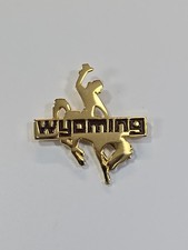 Wyoming Bucking Horse And Rider Souvenir Lapel Pin