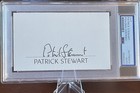 PATRICK STEWART Signed Autograph 3x5 Cut Signature Star Trek