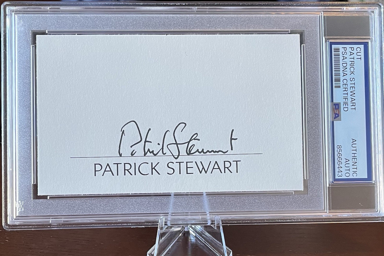 PATRICK STEWART Signed Autograph 3x5 Cut Signature Star Trek Actor PSA/DNA COA