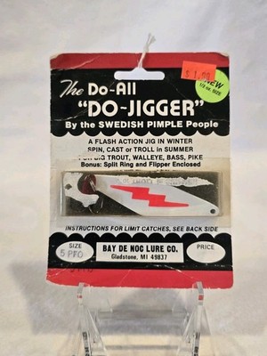 Do-Jigger Swedish Pimple Bay De Noc Lure Co Fishing Lure 1/2 oz. 5PFO NOS