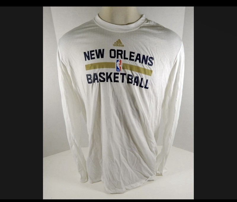 2015-16 New Orleans Pelicans Team Game Player Issued Long Sleeve Shirt 2XLT NBA