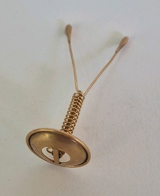 RARE Antique 14k Gold Wishbone Pessary Birth Control Device Medical Quackery