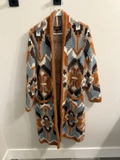 Shyanne Women's Southwestern  Eyelash Knit Cardigan Size Medium