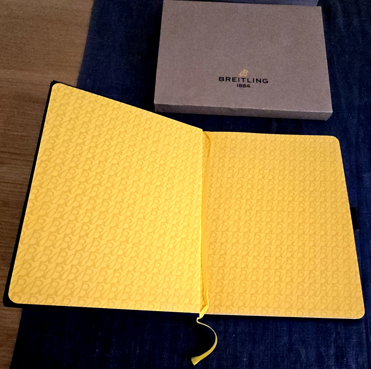 CUADERNO ORIGINAL BREITLING/CUADERNO/TAPERBACK/NUEVO/AZUL/PORTA BOLÍGRAFO/SORTEO!
