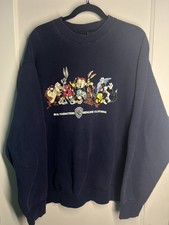 Vintage Warner Bros Looney Tunes Crewneck Sweatshirt Men  s Size XL USA 90  s