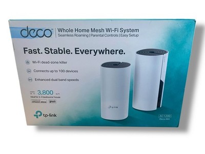 TP-Link Deco M4 AC1200 Whole Home Mesh Wi-Fi System (2-Pack) - White