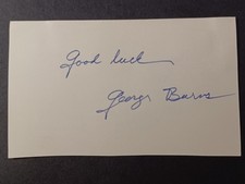 George Burns (d. 1996) Signed Index Card - Comedian, Oh God, Sunshine Boys - B