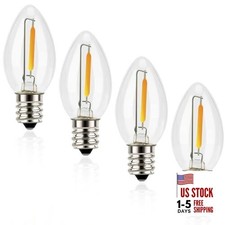 Night Light Bulbs, C7 Candelabra LED 4 Count Pack of 1 2700k Warm White