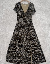 Soft Surroundings Caity Wrap Dress Animal Print Size M(10/12)