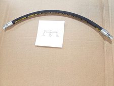 3/8'' Hydraulic Hose 24'' With Crimped Ends 1/4'' JIC 37 Degree Female Fittings
