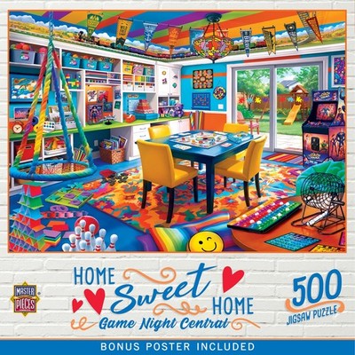 MasterPieces - Home Sweet Home - Game Night Central 500 Piece Jigsaw Puzzle
