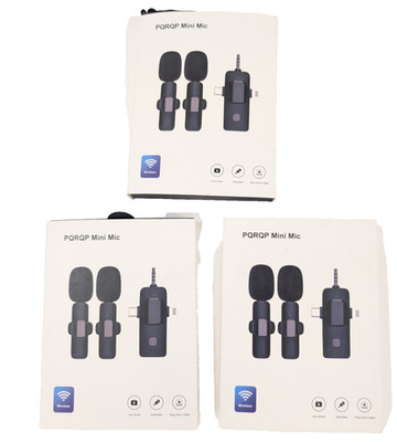 LOT 3:  PQRQP 3 in 1 Professional Wireless Lavalier Microphone Brand new