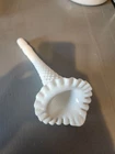 Fenton Milk Glass Silver Crest Replacement Epergne Horn 10"  No Damage 3 Avail
