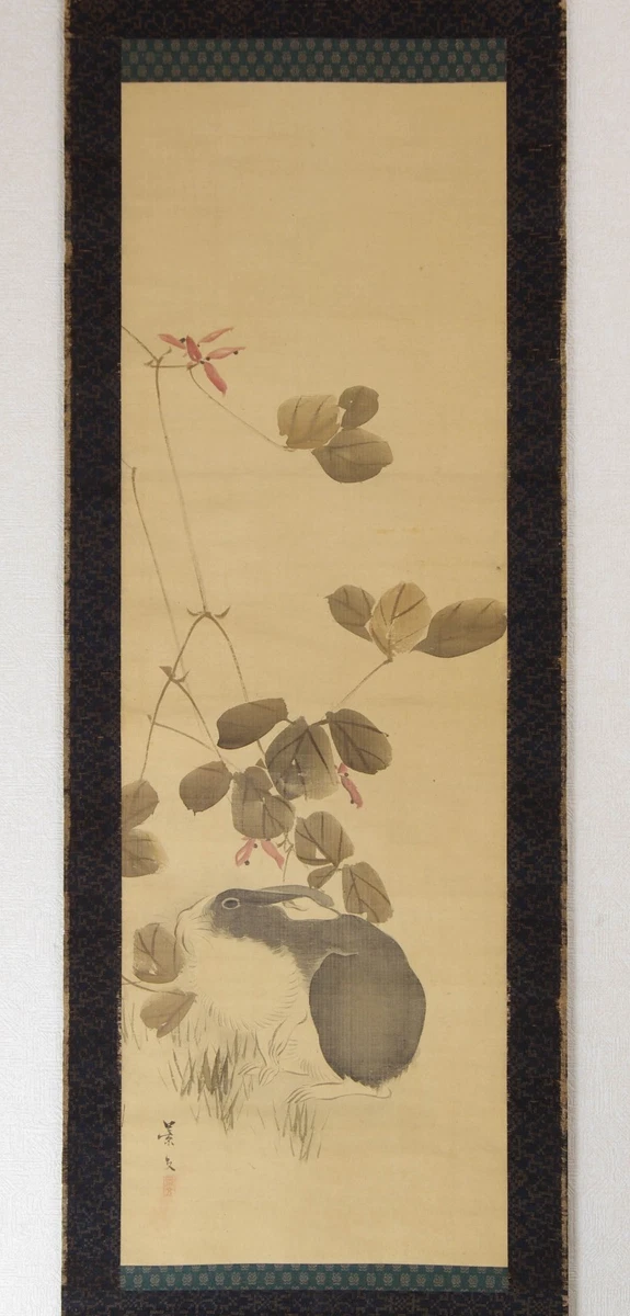 Silk & Fabric Antique Original Antique Japanese Paintings