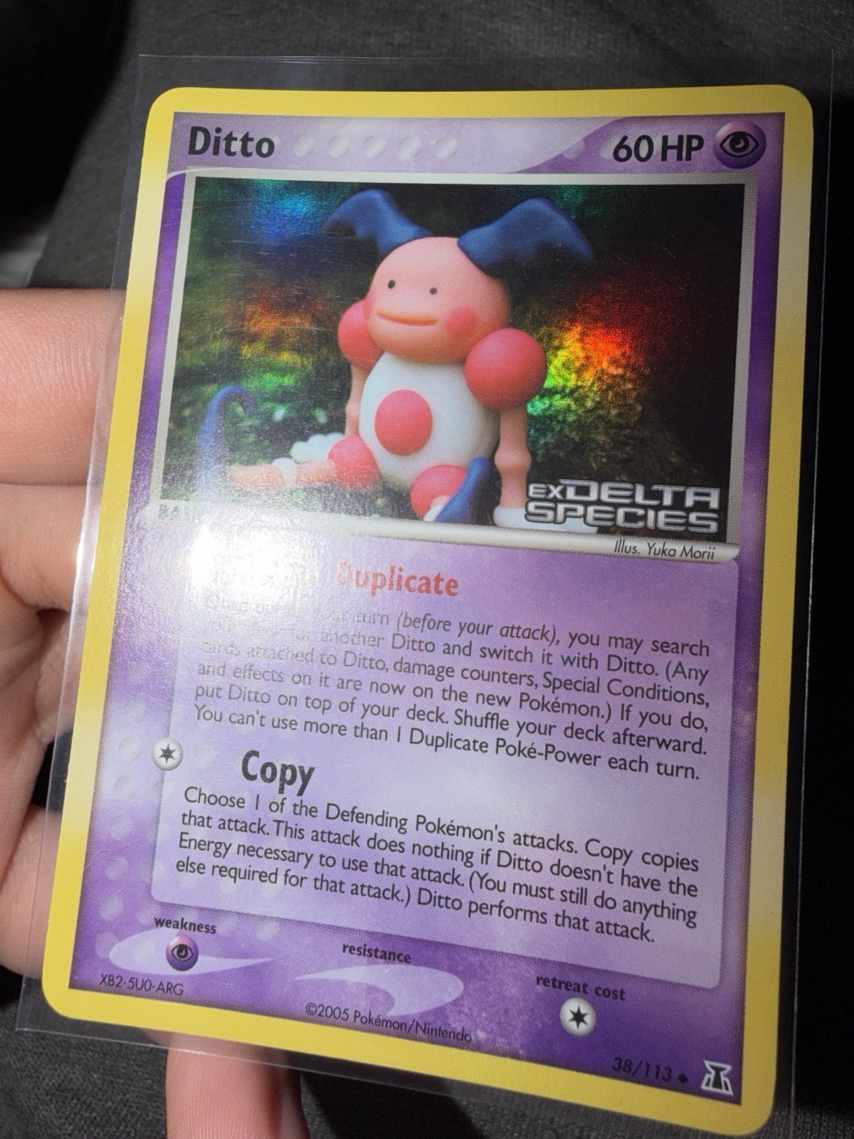 Ditto (Mr. Mime) 38/113 Delta Species STAMPED Reverse Holo NEAR MINT NM