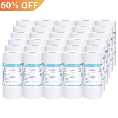 30 Pack 10''x4.5'' 5 Micron Sediment Water Filter Big Blue Whole House Replacement