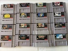 Nintendo SNES 16 game lot Mario, Spiderman, Mortal Kombat, Star Wars And More