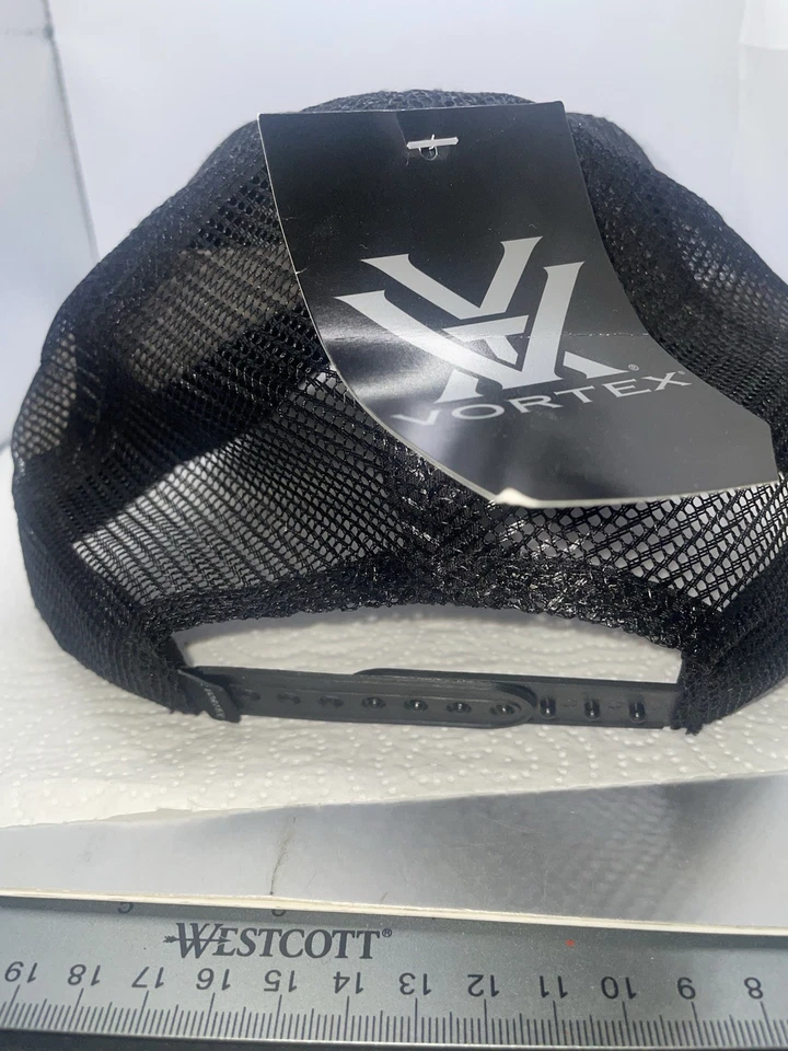 Vortex Optics Logo Cap Hat Black Camo Mesh Back NWT SnapBack OSFA - Image 3 of 4