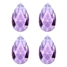 K9 Crystal Pendants Teardrop Beads, 4 Pack 38mm Light Purple
