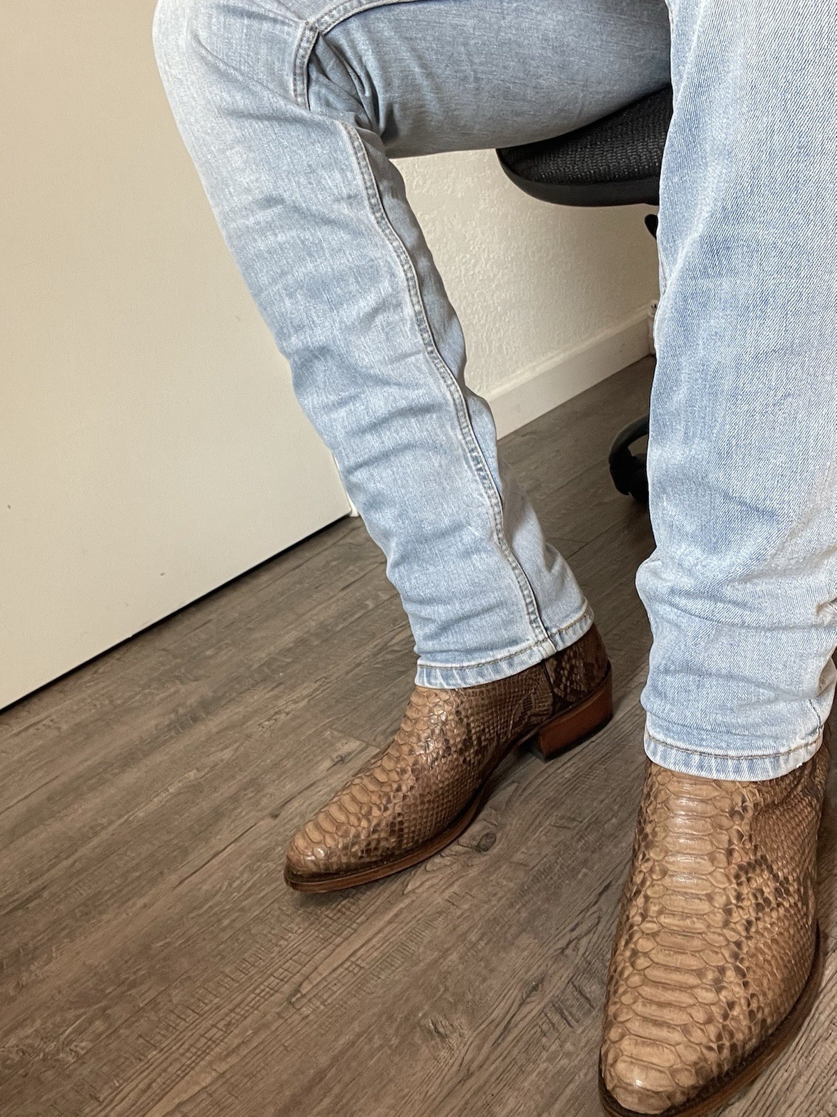 Dan Post Python Cowboy Boots Sand / Light Brown B… - image 12